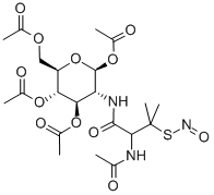 1,3,4,6-Tetra-O-Acetyl-2-{[N-Acetyl-3-(Nitrososulfanyl)Valyl]Amino}-2-Deoxyhexopyranose Structure,202656-49-3Structure