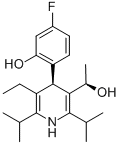 3-Pyridinemethanol, 5-ethyl-4-(4-fluoro-2-hydroxyphenyl)-α-methyl-2,6-bis(1-methylethyl)-, (αR,4R)-rel- Structure,202917-21-3Structure