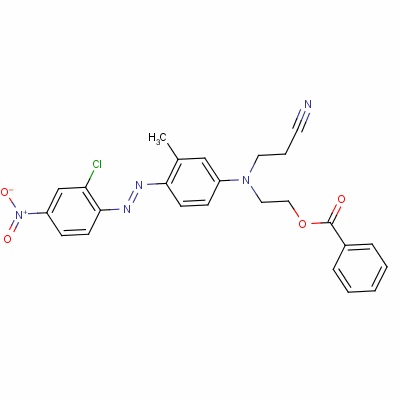 2-[4-[(2-Chloro-4-nitrophenyl )azo]-n-(2-cyanoethyl )-3-methylanilino]ethyl benzoate Structure,20339-55-3Structure