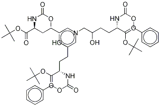 (5S,15s)-5,15-bis[(tert-butyloxy)carbonyl]-10-[(5s)-6-(tert-butyloxy)-6-oxo-5-[[(benzyloxy)carbonyl]amino]hexyl]-8,12-dihydroxy-3-oxo-1-phenyl-2-oxa-4,10,16-triazaheptadecan-17-oic acid benzyl ester Structure,204074-53-3Structure