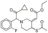 (2E)-[4-(acetylthio)-1-[2-cyclopropyl-1-(2-fluorophenyl)-2-oxoethyl]-3-piperidinylidene]acetic acid ethyl ester Structure,204206-08-6Structure