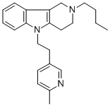 2,3,4,5-Tetrahydro-2-butyl-5-(2-(6-methyl-3-pyridyl)ethyl)-1h-pyrido(4 ,3-b)indole Structure,20674-94-6Structure