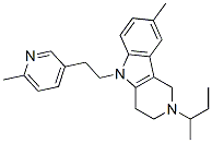 2,3,4,5-Tetrahydro-2-sec-butyl-8-methyl-5-[2-(6-methyl-3-pyridyl)ethyl]-1h-pyrido[4,3-b]indole Structure,20675-00-7Structure