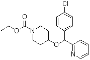 1-Piperidinecarboxylic acid, 4-[(4-chlorophenyl)-2-pyridinylmethoxy]-, ethyl ester Structure,207726-35-0Structure