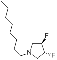 (3R,4r)-1-n-octyl-3,4-difluoropyrrolidine Structure,209625-78-5Structure