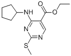 Ethyl 4-cyclopentylamino-2-methylsulfanylpyrimidine-5-carboxylate Structure,211245-62-4Structure