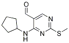 4-(Cyclopentylamino)-2-(methylthio)-5-pyrimidinecarboxaldehyde Structure,211245-64-6Structure