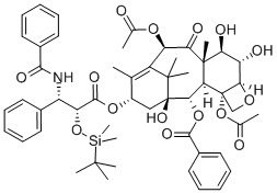 (2Alpha,3xi,5beta,6alpha,7beta,10beta,13alpha)-4,10-diacetoxy-13-{[(2r,3s)-3-(benzoylamino)-2-{[dimethyl(2-methyl-2-propanyl)silyl]oxy}-3-phenylpropanoyl]oxy}-1,6,7-trihydroxy-9-oxo-5,20-epoxytax-11-e Structure,211732-86-4Structure