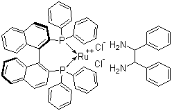 Dichloro[(r)-(+)-2,2-bis(diphenylphosphino)-1,1-binaphthyl][(1r,2r)-(+)-1,2-diphenylethylenediamine]ruthenium(ii) Structure,212143-23-2Structure