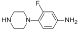 3-Fluoro-4-(piperazin-1-yl)aniline Structure,212694-67-2Structure