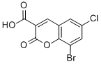 8-Bromo-6-chloro-2-oxo-2h-chromene-3-carboxylicacid Structure,213749-64-5Structure