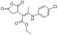 Ethyl3-(4-chloroaniline)-2-(2,5-dioxotetrahydrofuran-3-yl)but-2-enoate Structure,216876-53-8Structure