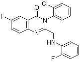 3-(2-Chlorophenyl)-6-fluoro-2-[(2-fluorophenylamino)methyl]-3h-quinazolin-4-one Structure,217942-71-7Structure