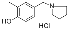 2,6-Dimethyl-4-(tetrahydro-1H-pyrrol-1-ylmethyl)phenol hydrochloride Structure,218796-04-4Structure