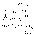 1-[5-Methoxy-2-(2-thienyl)quinazolin-4-ylamino]-3-methyl-3-pyrroline-2,5-dione Structure,219773-55-4Structure