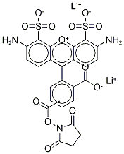 4,5-Disulfo rhodamine-123 carboxylic acid succinimidyl ester lithium salt (mixture of isomers) Structure,222164-96-7Structure