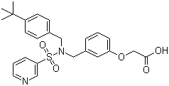 Cp-533536; (3-{[(4-tert-butyl-benzyl)-(pyridine-3-sulfonyl)-amino]-methyl}-phenoxy)-acetic acid Structure,223488-57-1Structure