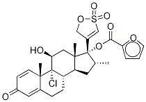 (11Beta,16alpha,17alpha)-9-chloro-17-(2,2-dioxido-5h-1,2-oxathiol-4-yl)-17-[(2-furanylcarbonyl)oxy]-11-hydroxy-16-methyl-androsta-1,4-dien-3-one; Structure,223776-49-6Structure