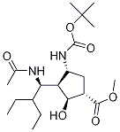 (1S,2s,3r,4r)-methyl 3-((r)-1-acetamido-2-ethylbutyl)-4-(tert-butoxycarbonylamino)-2-hydroxycyclopentanecarboxylate Structure,229614-05-5Structure