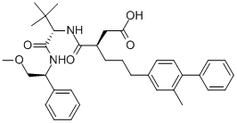 (R)-3-((s)-1-((s)-2-methoxy-1-phenylethylamino)-3,3-dimethyl-1-oxobutan-2-ylcarbamoyl)-6-(2-methylbiphenyl-4-yl)hexanoic acid Structure,230961-21-4Structure