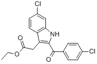 [6-Chloro-2-(4-chloro-benzoyl)-1h-indol-3-yl]-acetic acid ethyl ester Structure,231294-93-2Structure