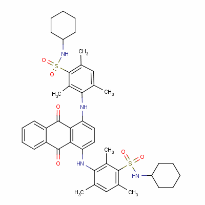 Benzenesulfonamide, 3,3-[(9,10-dihydro-9,10-dioxo-1,4-anthracenediyl)diimino]bis[n-cyclohexyl-2,4,6-trimethyl- Structure,23552-74-1Structure