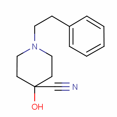 4-Hydroxy-1-phenethylpiperidine-4-carbonitrile Structure,23804-59-3Structure