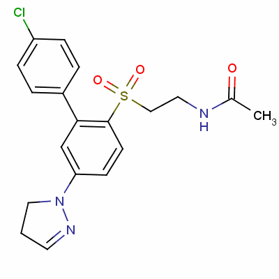 Acetamide, n-[2-[[4-[3-(4-chlorophenyl)-4,5-dihydro-1h-pyrazol-1-yl]phenyl]sulfonyl]ethyl ]- Structure,24032-65-3Structure