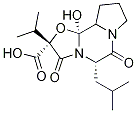 (2R,5s,10as,10bs)-octahydro-10b-hydroxy-5-isobutyl-2-isopropyl-3,6-dioxo-8h-oxazolo[3,2-a]pyrrolo[2,1-c]pyrazine-2-carboxylic acid Structure,24177-07-9Structure