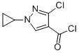 1H-pyrazole-4-carbonyl chloride, 3-chloro-1-cyclopropyl-(9ci) Structure,243120-24-3Structure