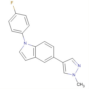 1-(4-Fluorophenyl)-5-(1-methylpyrazol-4-yl)-1h-indole Structure,243467-79-0Structure