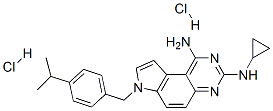 7H-Pyrrolo[3,2-f]quinazoline-1,3-diamine, N3-cyclopropyl-7-[[4-(1-methylethyl)phenyl]methyl]- Structure,245520-69-8Structure