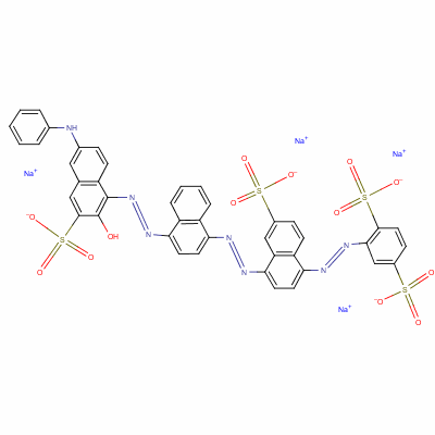 1,4-Benzenedisulfonic acid, 2-[[4-[[4-[[1-hydroxy-6-( phenylamino)-3-sulfo-2-naphthalenyl]azo]-1-naphthalenyl ]azo]-6-sulfo-1-naphthalenyl]azo]-, tetrasodium salt Structure,2503-73-3Structure