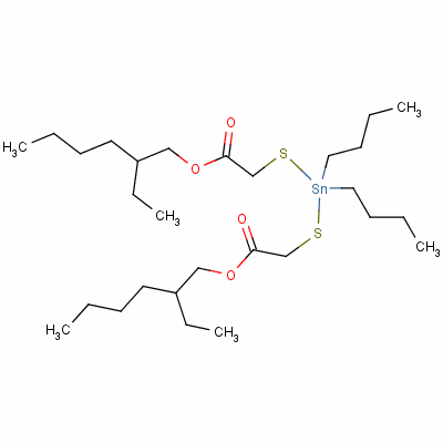 Acetic acid, 2,2-[(dibutylstannylene)bis(thio)]bis-, diisooctyl ester Structure,25168-24-5Structure