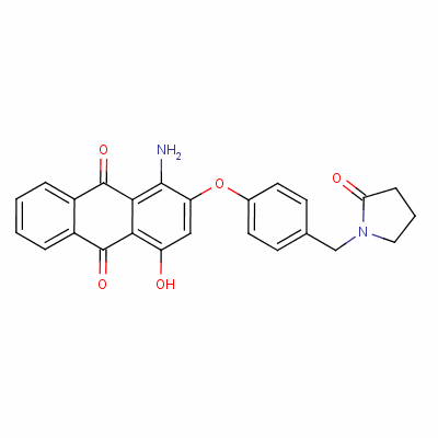 9,10-Anthracenedione, 1-amino-4-hydroxy-2-[4-[( 2-oxo-1-pyrrolidinyl)methyl]phenoxy]- Structure,25177-16-6Structure