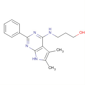 3-[(5,6-Dimethyl-2-phenyl-7h-pyrrolo[2,3-d]pyrimidin-4-yl)amino]-1-propanol Structure,251946-16-4Structure