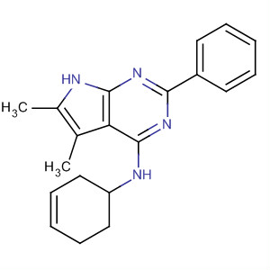 N-3-cyclohexen-1-yl-5,6-dimethyl-2-phenyl-7h-pyrrolo[2,3-d]pyrimidin-4-amine Structure,251946-19-7Structure