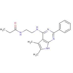 N-[2-[(5,6-dimethyl-2-phenyl-7h-pyrrolo[2,3-d]pyrimidin-4-yl)amino]ethyl]propanamide Structure,251946-32-4Structure