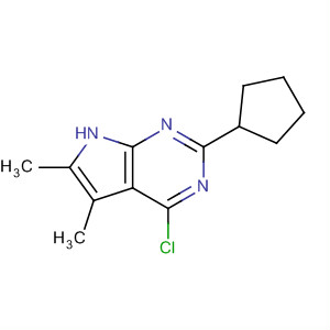 4-Chloro-2-cyclopentyl-5,6-dimethyl-7h-pyrrolo[2,3-d]pyrimidine Structure,251947-13-4Structure