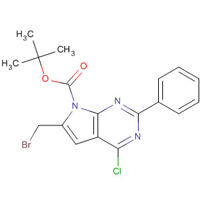 Tert-butyl 6-(bromomethyl)-4-chloro-2-phenyl-7h-pyrrolo[2,3-d]pyrimidine-7-carboxylate Structure,251947-26-9Structure