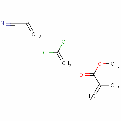 Poly(vinylidene chloride-co-acrylonitrile-co-methyl methacrylate) Structure,25214-39-5Structure