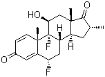 (6a,11b,16a)-6,9-Difluoro-11-hydroxy-16-methylandrosta-1,4-diene-3,17-dione Structure,25256-97-7Structure