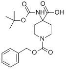 1,4-Piperidinedicarboxylic acid, 4-[[(1,1-dimethylethoxy) carbonyl]amino]-, 1-(phenylmethyl) ester Structure,252720-32-4Structure