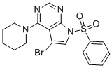 7-Benzenesulfonyl-5-bromo-4-piperidin-1-yl-7H-pyrrolo[2,3-d]pyrimidine Structure,252723-23-2Structure