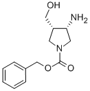 1-Pyrrolidinecarboxylic acid, 3-amino-4-(hydroxymethyl)-, phenylmethyl ester, (3S,4S)- Structure,252770-08-4Structure