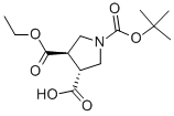 Trans-1-boc-3,4-pyrrolidinedicarboxylic acid, 3-ethyl ester Structure,252919-44-1Structure