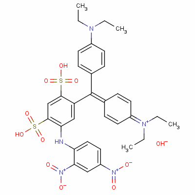 Diethyl[4-[[4-(diethylamino)phenyl][5-[(2,4-dinitrophenyl)amino]-2,4-disulphophenyl]methylene]-2,5-cyclohexadien-1-ylidene]ammonium hydroxide Structure,25305-96-8Structure