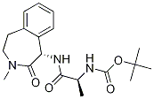 Tert-butyl (s)-1-((s)-3-methyl-2-oxo-2,3,4,5-tetrahydro-1h-benzo[d]azepin-1-ylamino)-1-oxopropan-2-ylcarbamate Structure,253324-93-5Structure