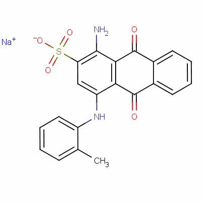 2-Anthracenesulfonic acid, 1-amino-9,10-dihydro-4-[( 2-methylphenyl)amino]-9,10-dioxo-, monosodium salt Structure,25492-67-5Structure