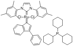 Tricyclohexylphosphine[1,3-bis(2,4,6-trimethylphenyl)imidazol-2-ylidene][3-phenyl-1h-inden-1-ylidene]ruthenium (ii) dichloride Structure,254972-49-1Structure